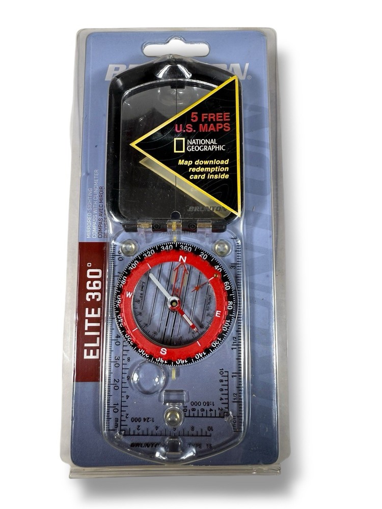 Brunton 15TDCL Mirrored Professional Compass Folding Map Magnifier NOS SEALED