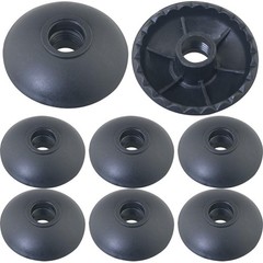 8 PCS Black Round Hiking Cane Basket Replacement Accessory Plastic Portable