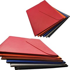 PU Leather File Folder Document Holder Waterproof Portfolio Envelope A4 Black