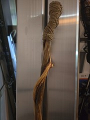 48″ Hand Carved Finished Wood Twisted Curled Hiking Walking Stick Cane