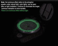 CAMTOA Professional Multifunction Military Army Metal Sighting Compass Green