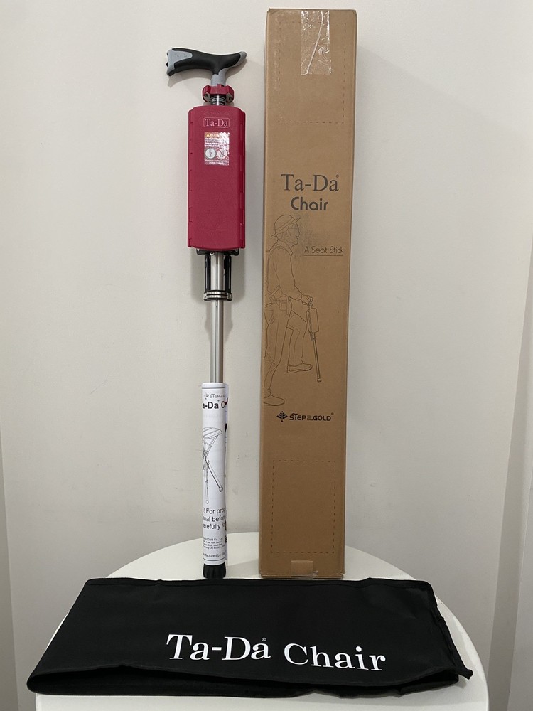 STEP2GOLD Ta-Da Chair Trekking Hiking Pole, 34.6”, Red, 13880NH