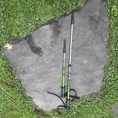 Yukon Charlies Trekking Poles Excellent Condition Black & Green Aluminum
