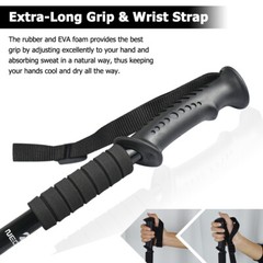 2 Pack Aluminum Quick Lock Trekking Poles 53 in Adjustable Hiking Walking Sticks