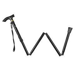 New Adjustable Aluminum Walking Cane, Folding Hiking Stick, Anti-Slip
