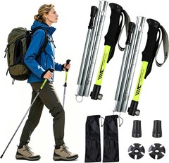 Collapsible Trekking Poles Hiking Lightweight Folding Hiking Poles W/ Flip Lock