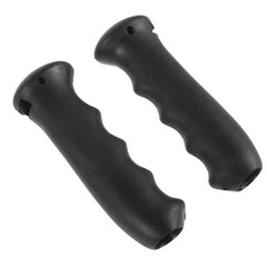 2Pcs Reusable Black Rubber Hiking Pole Grip Replacement Non Slip Outdoor Use