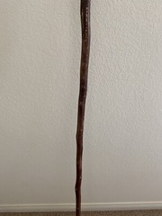 WOOD WALKING HIKING STICK HANDMADE 67”