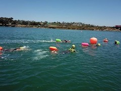 Ultra Swim Safety Buoy & Dry Bag, High-Visibility Open-Water 15L Neon Pink