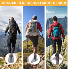 Hiking Poles Collapsible Trekking Poles – Aluminum Alloy 7075 Walking Sticks for