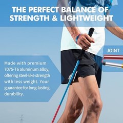 Collapsible Trekking Poles 2-Pack Walking Hiking Sticks for 120 CM Colorful