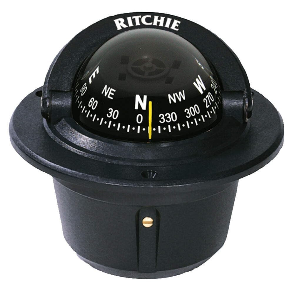 Ritchie Navigation Flush Mount Compass, Black (F-50) 2.75-inch Dial,