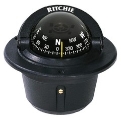 Ritchie Navigation Flush Mount Compass, Black (F-50) 2.75-inch Dial,