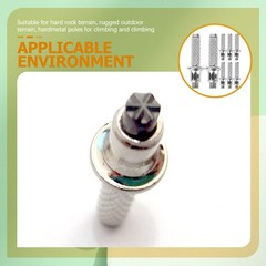 8Pcs Reusable Metal Walking Cane Tips with Anti Slip Tungsten Steel