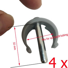 6 Pack Toilet Safety Rails Locking Clips Replacement Toilet Seat Risers Tube Pin