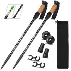 2 PCS Trekking Poles Collapsible Hiking Aluminum 7075 Adjustable Walking Stick