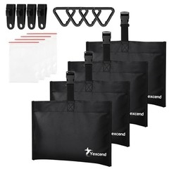 4 Packs Boat Cover Sand Bag Mooring Kit, 600D Marine Grade Polyester, Free Ship