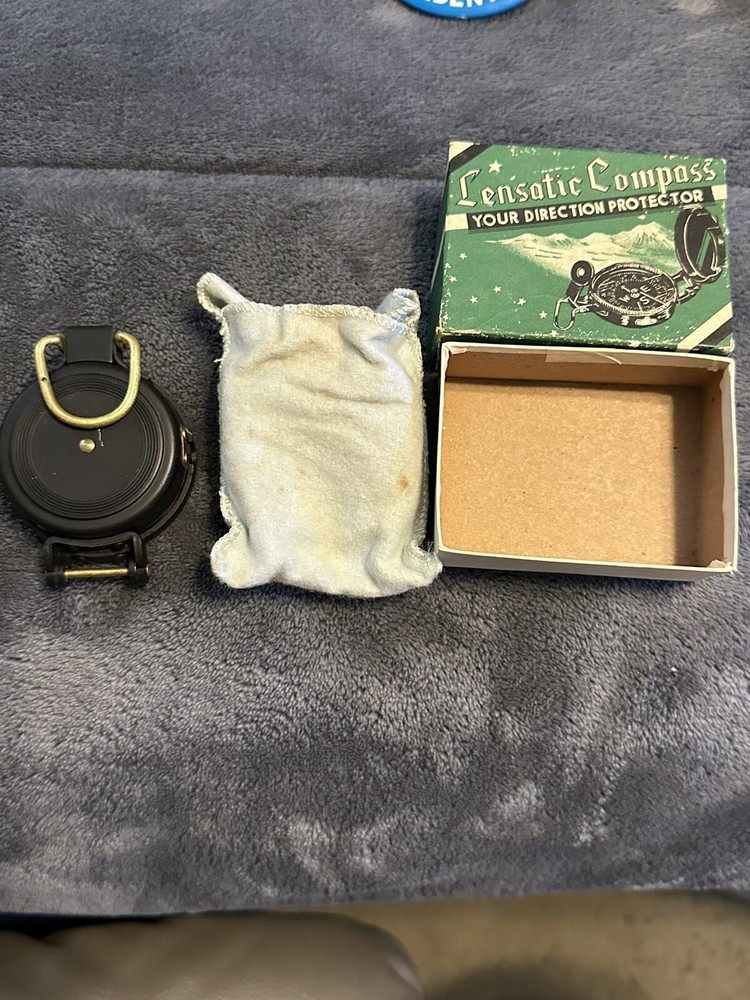 Vintage Lensatic Compass Japan With Original Box Pouch!!!!!!!!