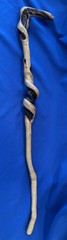 33” Hand Carved – Spiral Twisted Hiking Walking Stick Cane Snake Head Handle