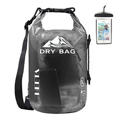 Dry Bag Waterproof for Women Men, 5L/10L//30L/40L Roll Top 20L Black