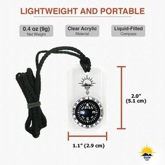 Minicomp Ii Mini Orienteering Compass With Rotating Bezel | Easytoread Zipper Pu