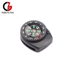 2PCS Mini Clear Liquid-filled Button Compass Clip on band Outdoor Molle Backpack