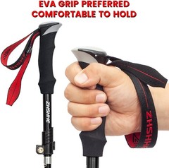 Lightweight Aluminum Collapsible Trekking Poles 2Ps for Hiking