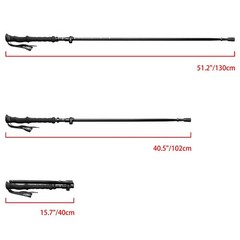 Collapsible Walking Stick for Travel Adjustable Lightweight Trekking Trail Hi…
