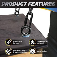 Heavy Duty Chain Quick Links, 1600 LBS Weight Capacity, Durable, Anti 6PCS 3”