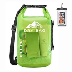 Dry Bag Waterproof for Women Men, 5L/10L//30L/40L Roll Top 20L Lemon Green