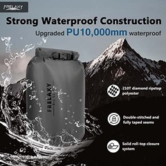 Waterproof Dry Bag 2 Pack/3 Pack, Lightweight Portable Dry Bags, 2 Pack – Gray