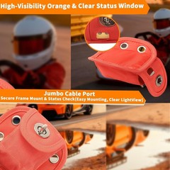 Transponder Mounting Pouch – Waterproof Orange Nylon Case with Status Window