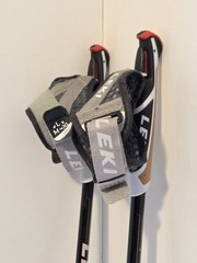 Leki Instructor Lite Speed Lock Trekking Hiking Poles w/ Gloves