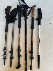 6 Assorted Outdoor Products Trekking Walking Hiking Poles Sticks.
