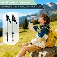 Lightweight Aluminum Adjustable Hiking Trekking Poles for Kids, 2 Pack