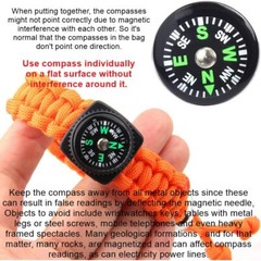 20Pcs Mini Pocket Button Compass for Hiking Camping Boating Watch Band Paracord