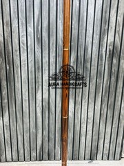 AURA Handmade Wooden Walking Stick With Brass Tiger Head Handle 37″ Easter Gift