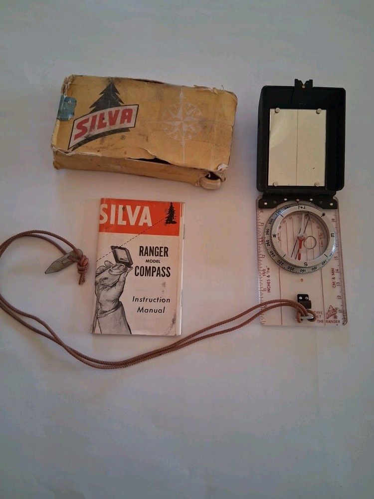 Silva The Ranger Type 15T Compass Mirror Sighting Vintage Sweden Lanyard