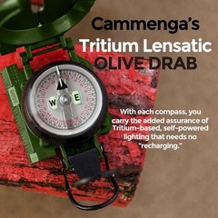 Cammenga Official US Military Tritium Lensatic Compass, Olive Drab