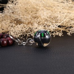 28mm Ball Keychain Liquid Filled Compass Camping Hiking Travel Outdoor