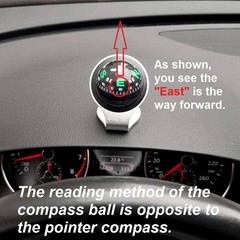 Waterproof Compass Ball for Car or Boat Accurate Pointing Navigation