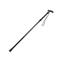 (Black)Aluminium Alloy Telescopic Walking Cane Trekking CH