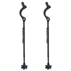 Ergonomic 2-Pack Folding Walking Sticks, Retractable & Adjustable for Elders