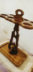 Handmade Antique Designer Wooden Storage Rack for Walking Canes Sticks Golf Club