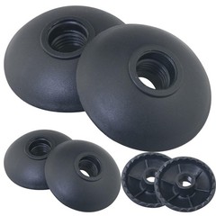 8 PCS Black Round Hiking Cane Basket Replacement Accessory Plastic Portable