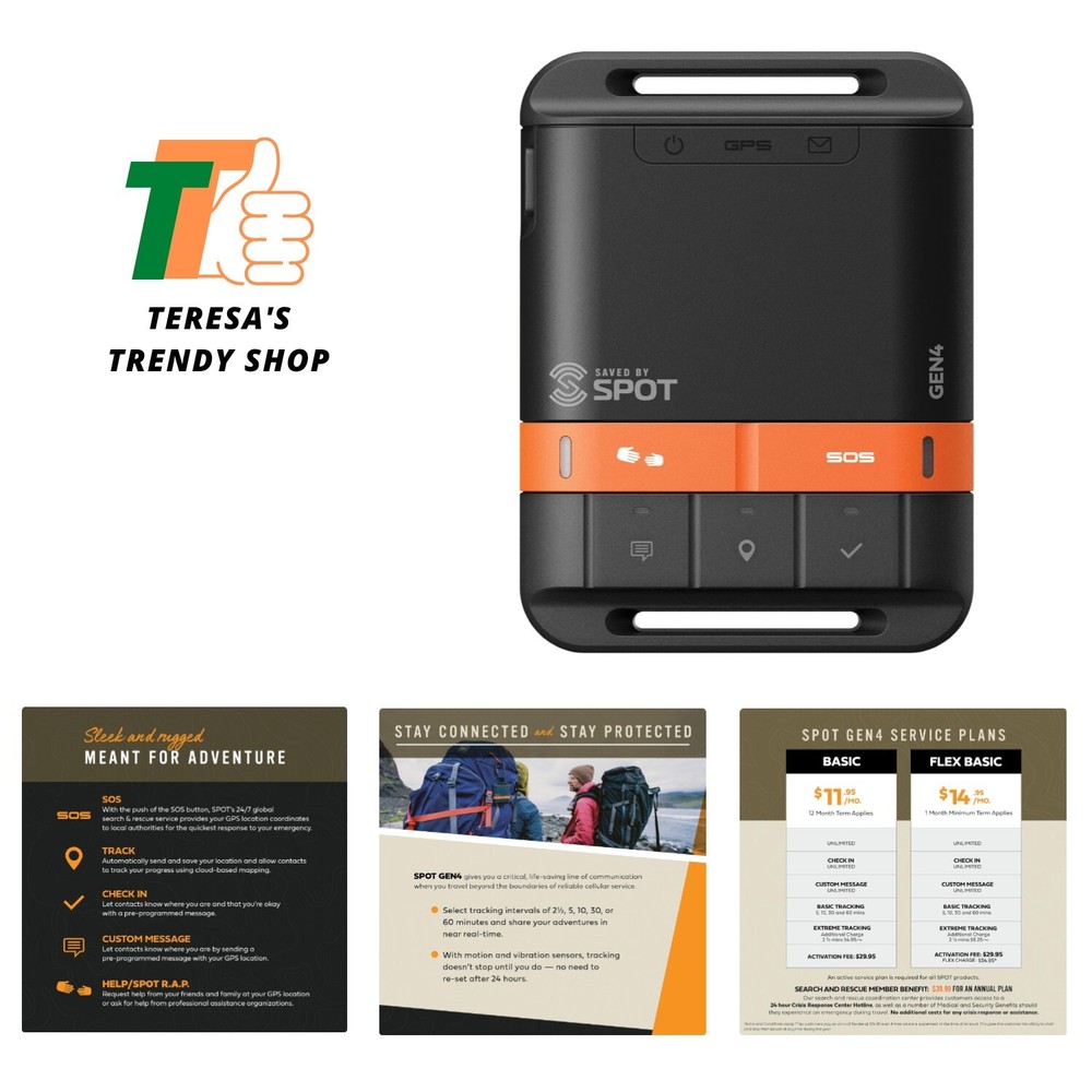 Spot Gen 4 Satellite GPS Messenger | Handheld Portable GPS Messenger for Hiki…