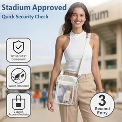 Clear Bag for Stadium Events – Small – Essentials Series Small Ardent White