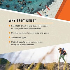 Spot Gen 4 Satellite GPS Messenger | Handheld Portable GPS Messenger for Hiki…