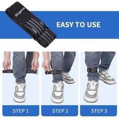 Strgenie Elastic Boot Straps with Anti-Slip Strips, L14.5″xW1.4″, Black-2pcs