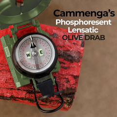 Compass Military Grade Phosphorescent – Lensatic Compass Shock, Sand, and Waterp